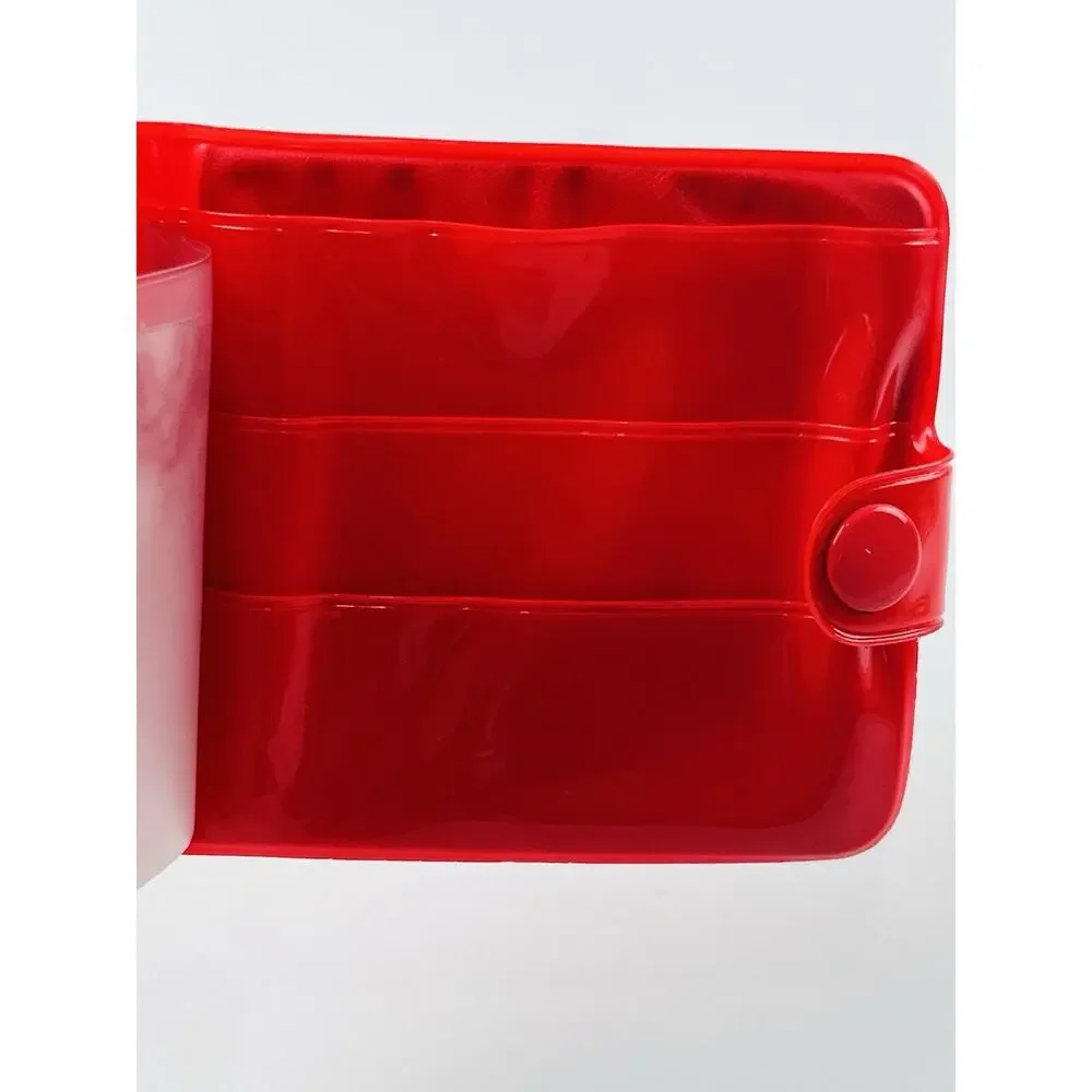 Hello Kitty Vinyl Snap Wallet Card Holder Red Vintage Sanrio 2003 Kimono Dress H - Picture 7 of 12